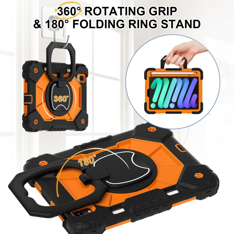 For iPad mini 2024 / mini 6 Contrast Color Robot Silicone Hybrid PC Tablet Case