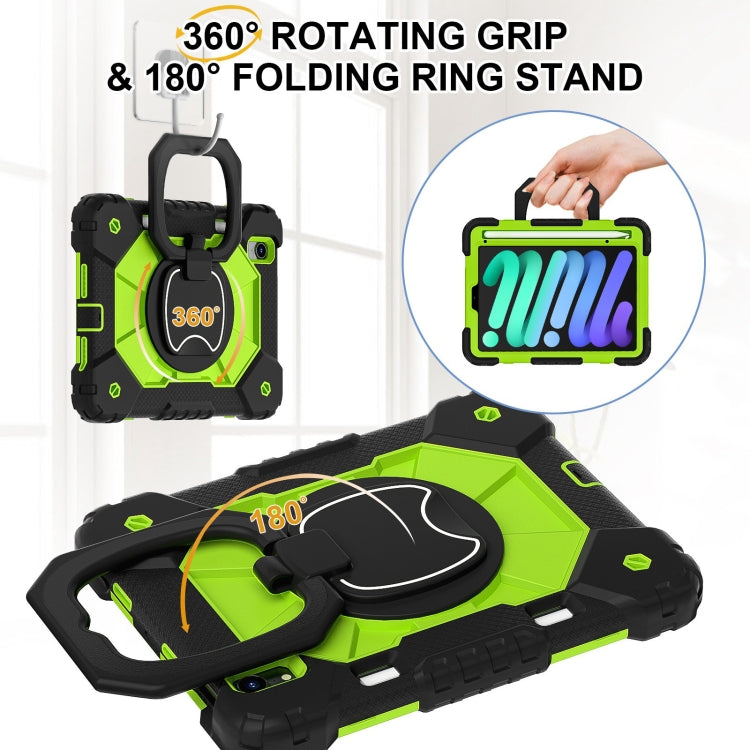 For iPad mini 2024 / mini 6 Contrast Color Robot Silicone Hybrid PC Tablet Case