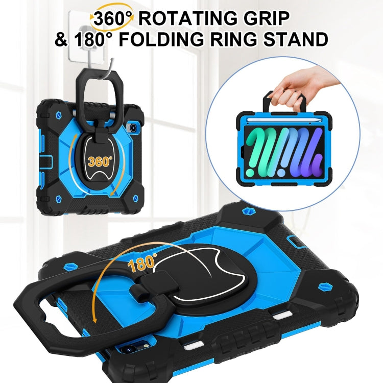 For iPad mini 2024 / mini 6 Contrast Color Robot Silicone Hybrid PC Tablet Case