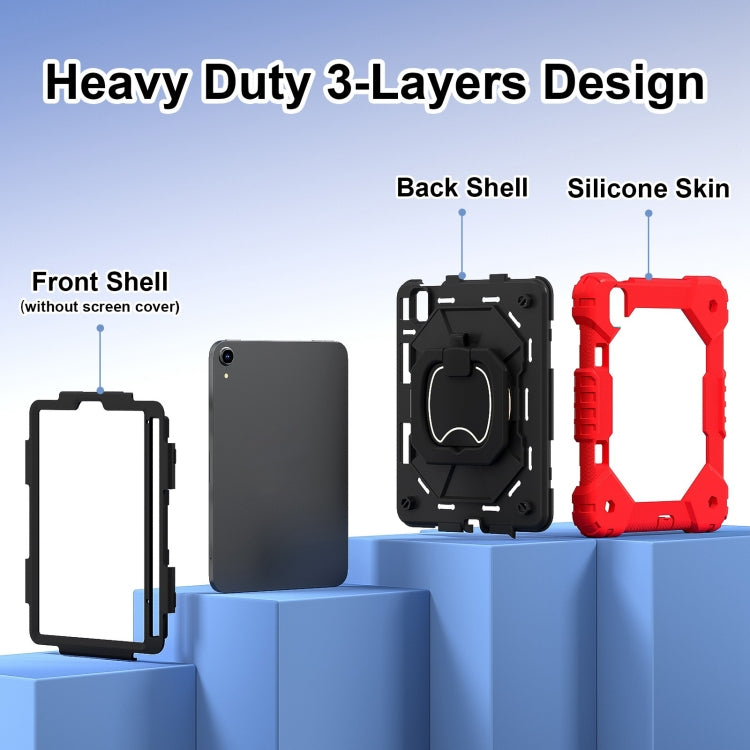 For iPad mini 2024 / mini 6 Contrast Color Robot Silicone Hybrid PC Tablet Case