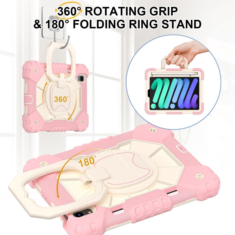 For iPad mini 2024 / mini 6 Contrast Color Robot Silicone Hybrid PC Tablet Case