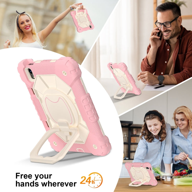 For iPad mini 2024 / mini 6 Contrast Color Robot Silicone Hybrid PC Tablet Case