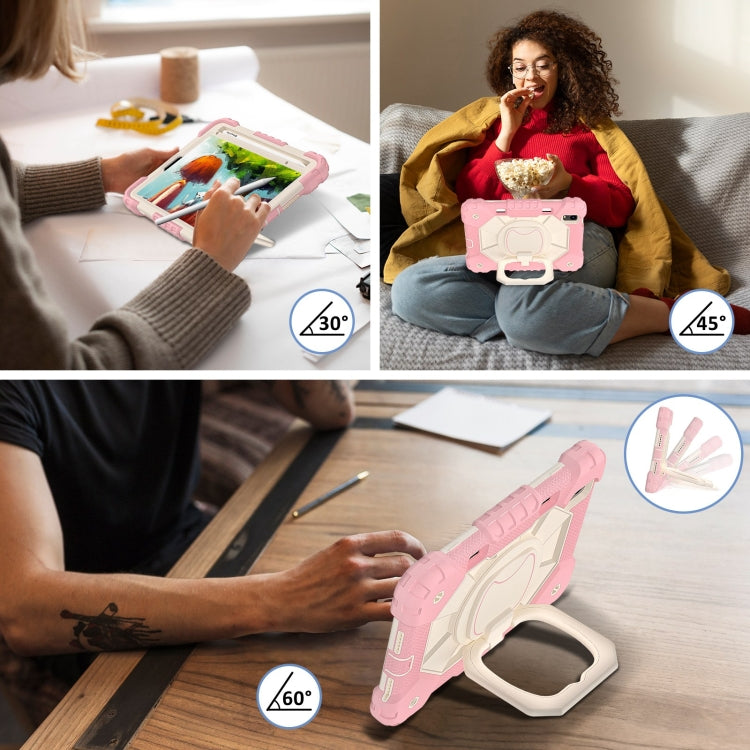 For iPad mini 2024 / mini 6 Contrast Color Robot Silicone Hybrid PC Tablet Case