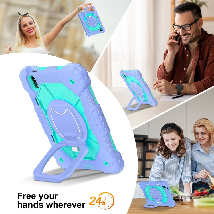 For iPad mini 2024 / mini 6 Contrast Color Robot Silicone Hybrid PC Tablet Case