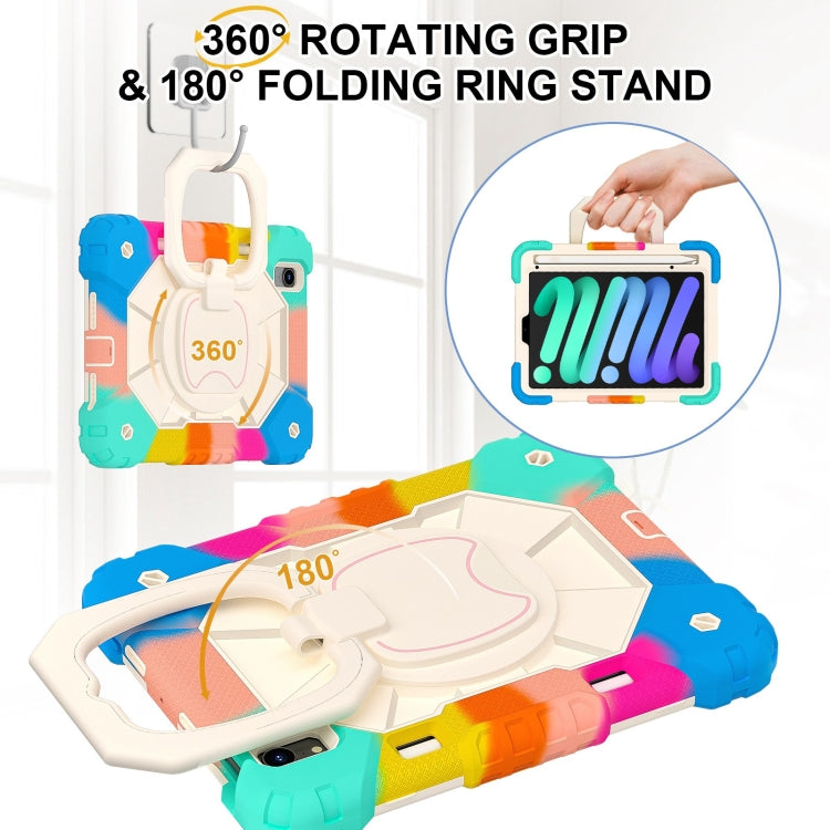 For iPad mini 2024 / mini 6 Contrast Color Robot Silicone Hybrid PC Tablet Case