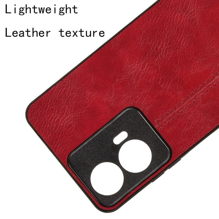 For Motorola Moto E14 Cow Pattern Sewing Back Cover Phone Case