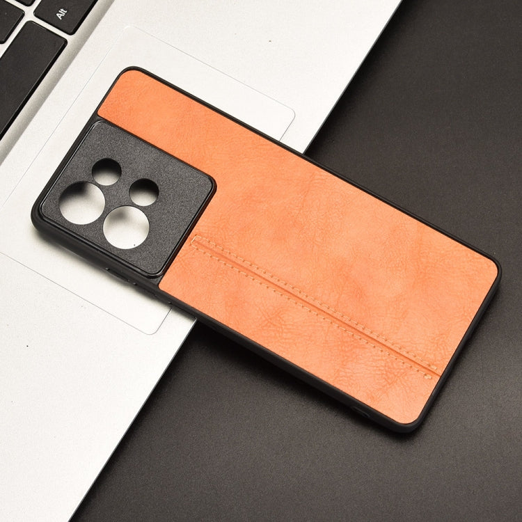 For Motorola Edge 50 Cow Pattern Sewing Back Cover Phone Case