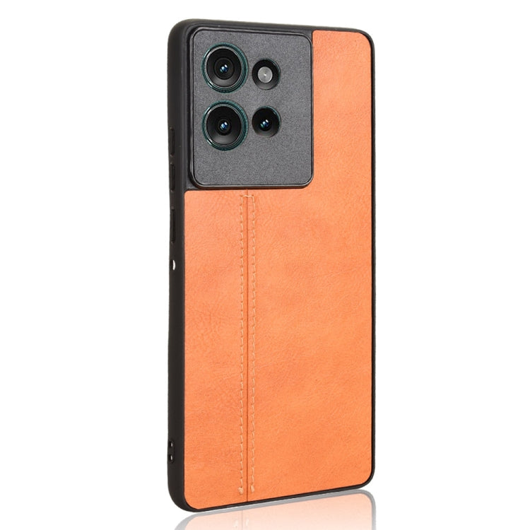 For Motorola Edge 50 Cow Pattern Sewing Back Cover Phone Case