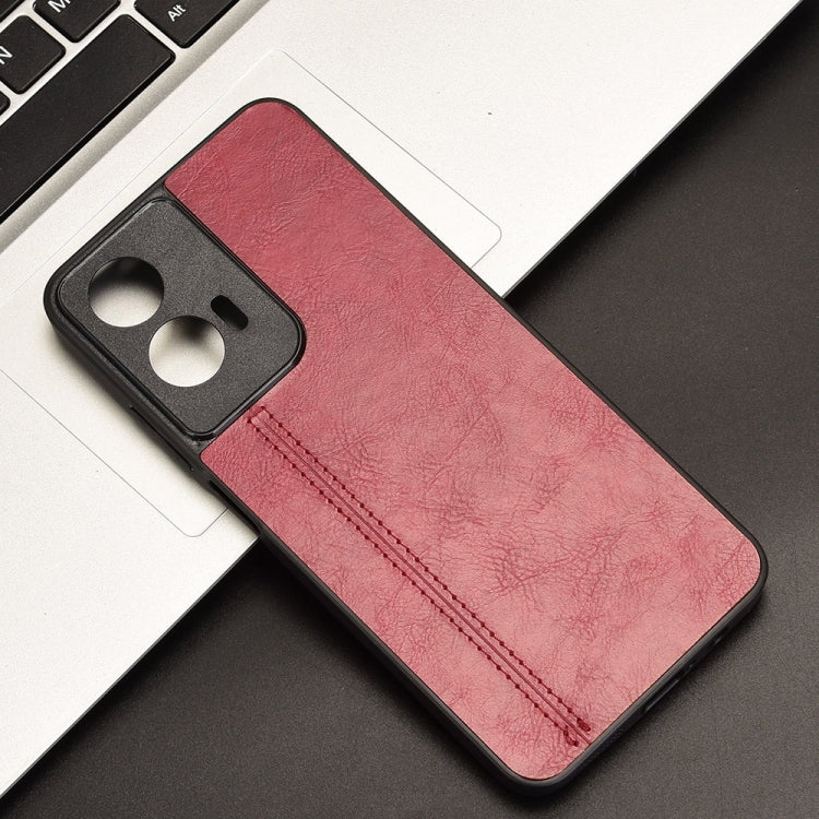 For Motorola Moto G35 5G Cow Pattern Sewing Back Cover Phone Case