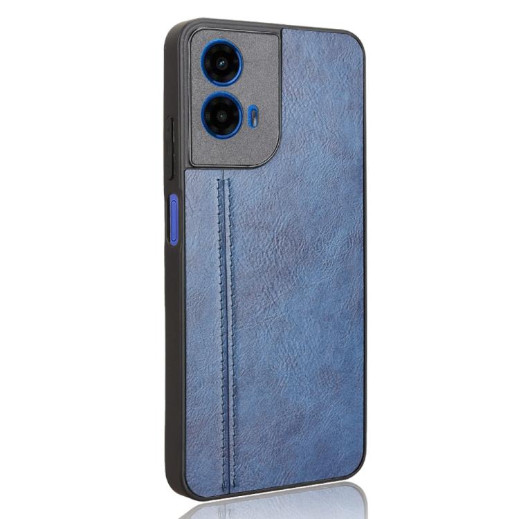For Motorola Moto G45 5G Cow Pattern Sewing Back Cover Phone Case