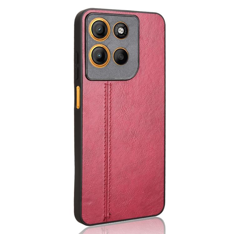 For Motorola Moto G15 / G15 Power Cow Pattern Sewing Back Cover Phone Case