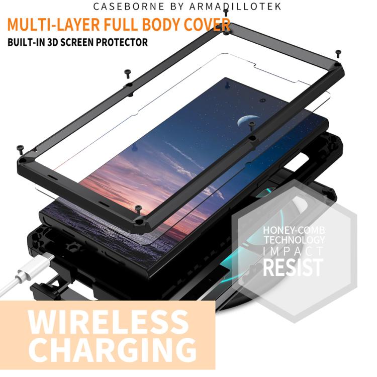 For Samsung Galaxy S25 Ultra 5G R-JUST Sliding Camera Life Waterproof Holder Phone Case