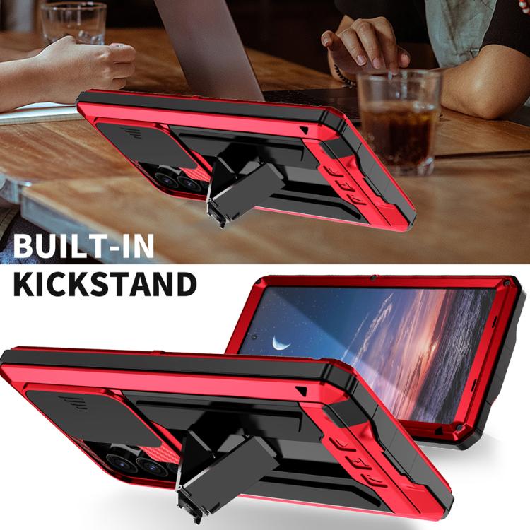 For Samsung Galaxy S25 Ultra 5G R-JUST Sliding Camera Life Waterproof Holder Phone Case
