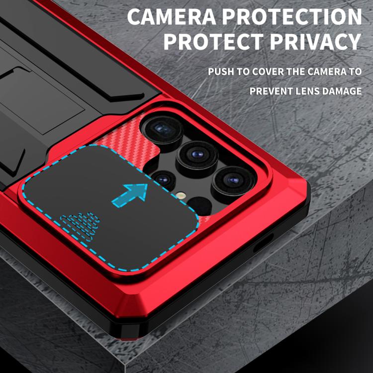 For Samsung Galaxy S25 Ultra 5G R-JUST Sliding Camera Life Waterproof Holder Phone Case