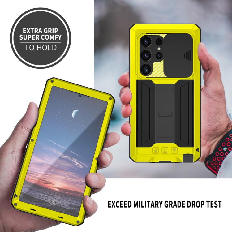 For Samsung Galaxy S25 Ultra 5G R-JUST Sliding Camera Life Waterproof Holder Phone Case
