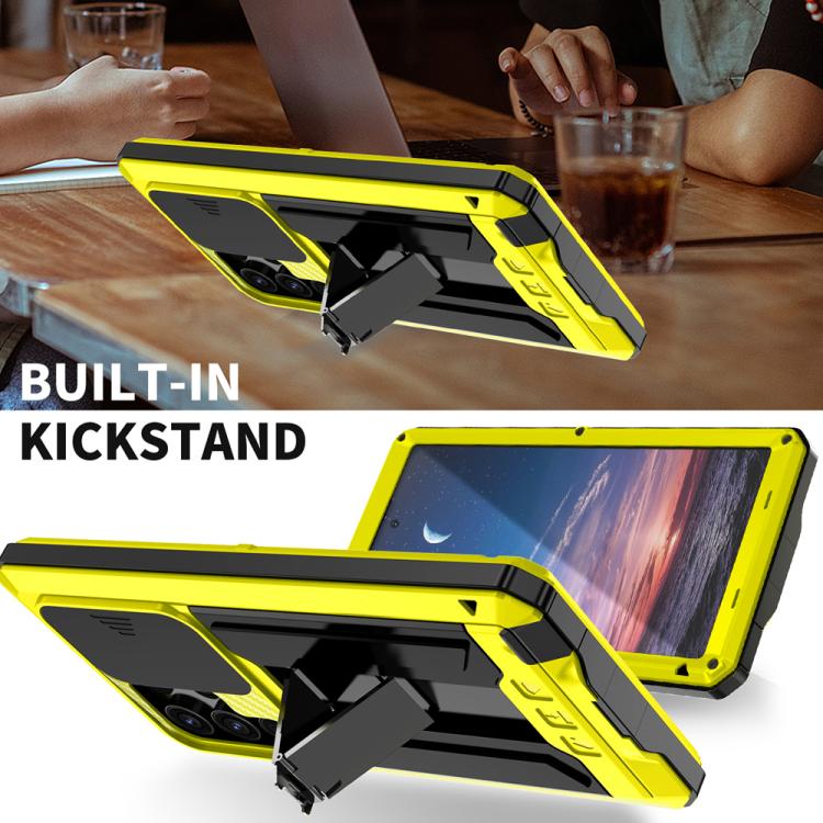 For Samsung Galaxy S25 Ultra 5G R-JUST Sliding Camera Life Waterproof Holder Phone Case