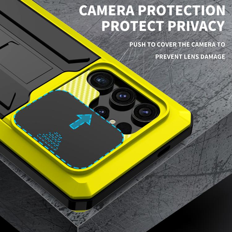 For Samsung Galaxy S25 Ultra 5G R-JUST Sliding Camera Life Waterproof Holder Phone Case