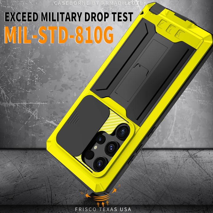 For Samsung Galaxy S25 Ultra 5G R-JUST Sliding Camera Life Waterproof Holder Phone Case