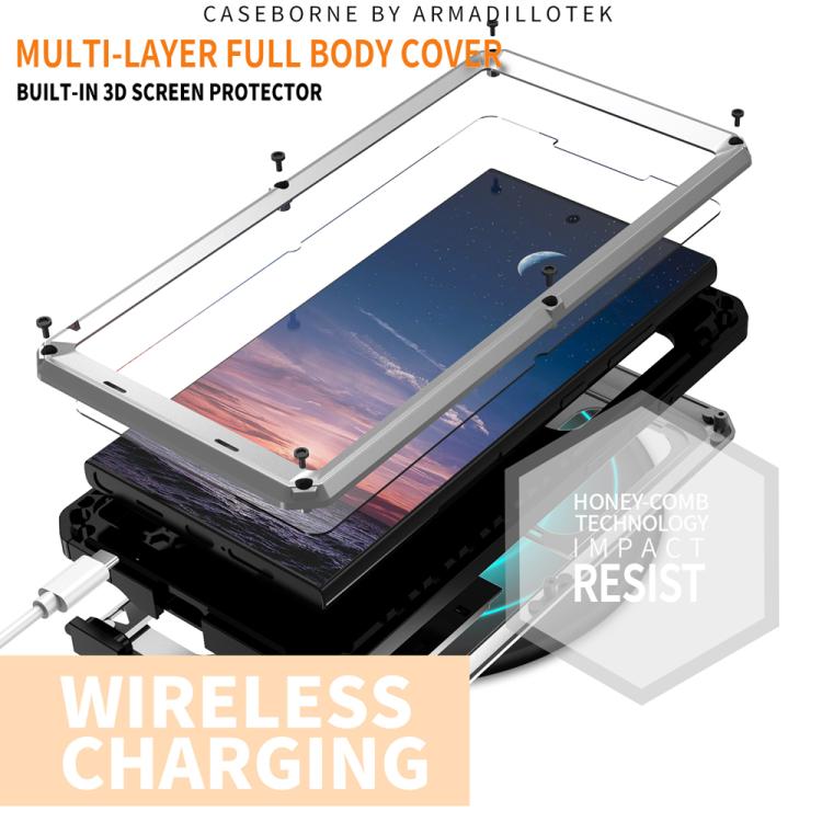 For Samsung Galaxy S25 Ultra 5G R-JUST Sliding Camera Life Waterproof Holder Phone Case