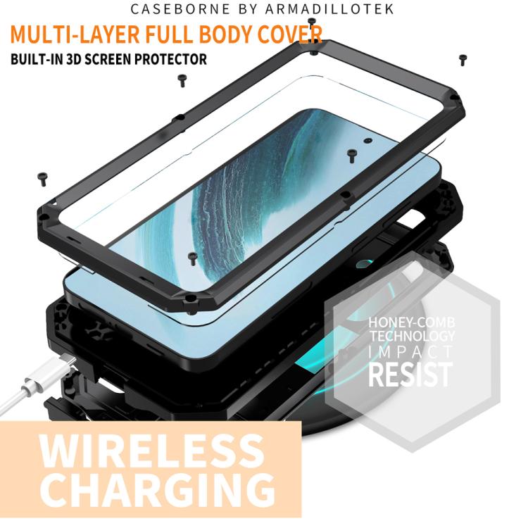 For Samsung Galaxy S25+ 5G R-JUST Sliding Camera Life Waterproof Holder Phone Case