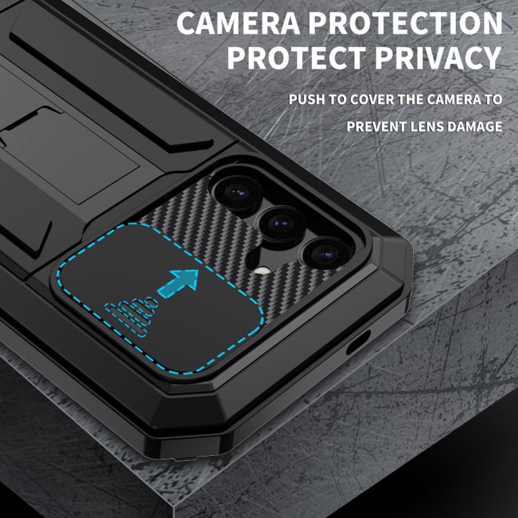 For Samsung Galaxy S25+ 5G R-JUST Sliding Camera Life Waterproof Holder Phone Case