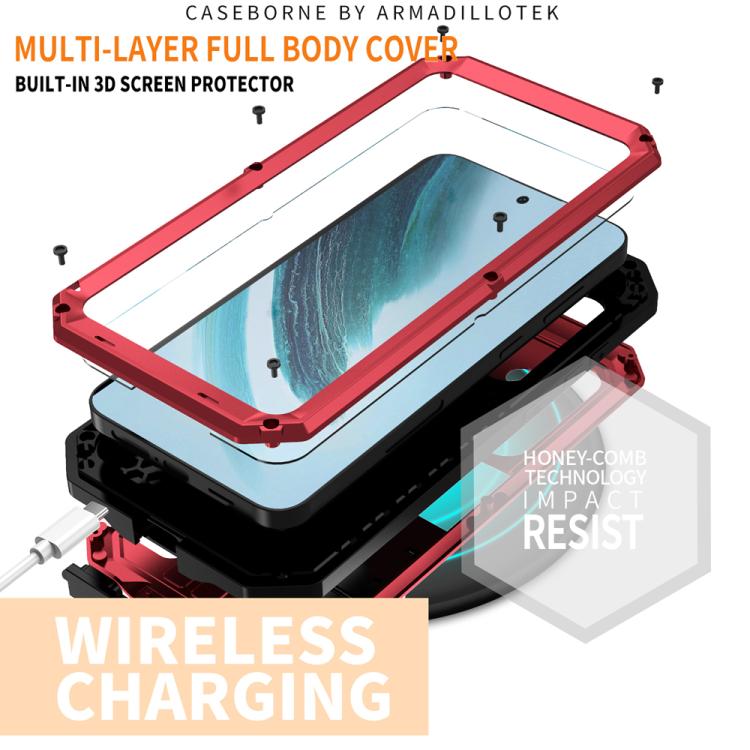 For Samsung Galaxy S25+ 5G R-JUST Sliding Camera Life Waterproof Holder Phone Case