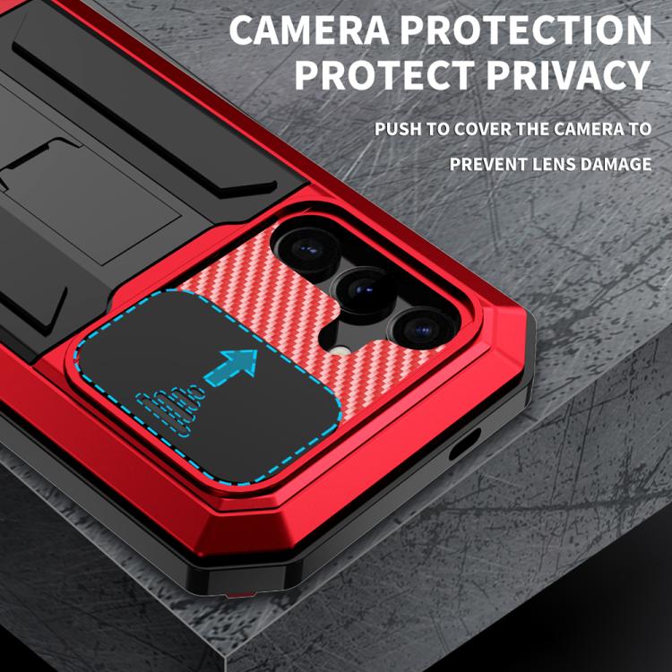 For Samsung Galaxy S25+ 5G R-JUST Sliding Camera Life Waterproof Holder Phone Case