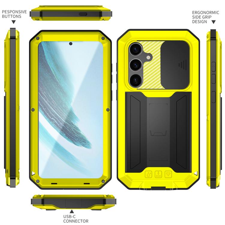 For Samsung Galaxy S25+ 5G R-JUST Sliding Camera Life Waterproof Holder Phone Case