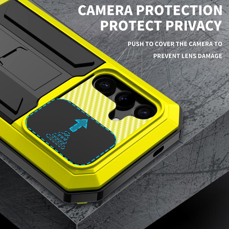 For Samsung Galaxy S25+ 5G R-JUST Sliding Camera Life Waterproof Holder Phone Case