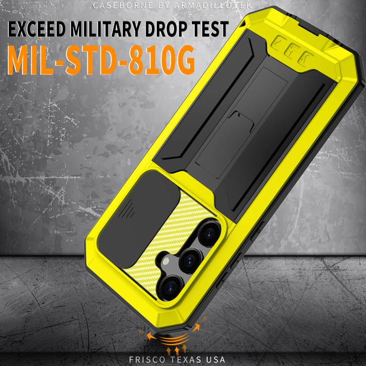 For Samsung Galaxy S25+ 5G R-JUST Sliding Camera Life Waterproof Holder Phone Case