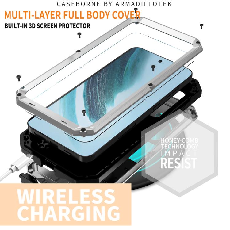 For Samsung Galaxy S25+ 5G R-JUST Sliding Camera Life Waterproof Holder Phone Case