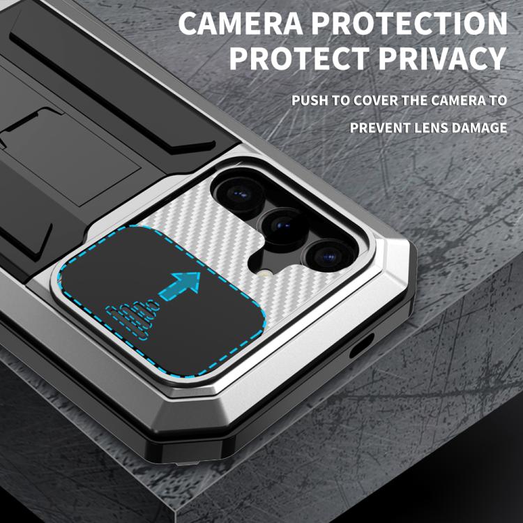 For Samsung Galaxy S25+ 5G R-JUST Sliding Camera Life Waterproof Holder Phone Case
