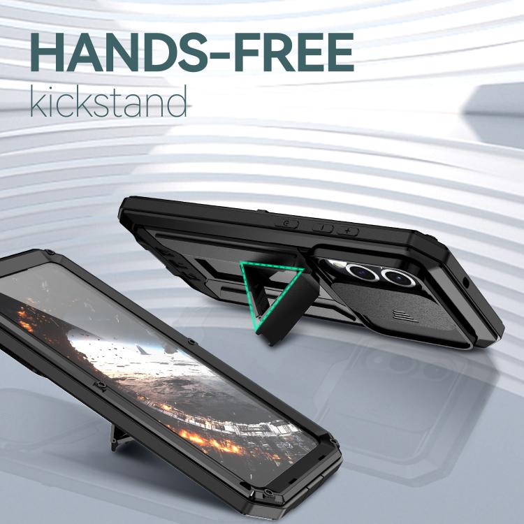 For Samsung Galaxy S25 Edge 5G R-JUST Sliding Camera Life Waterproof Holder Phone Case