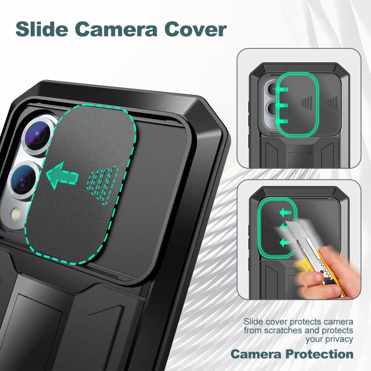 For Samsung Galaxy S25 Edge 5G R-JUST Sliding Camera Life Waterproof Holder Phone Case
