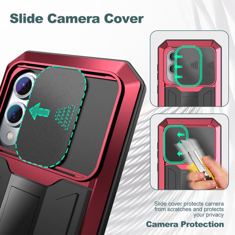 For Samsung Galaxy S25 Edge 5G R-JUST Sliding Camera Life Waterproof Holder Phone Case