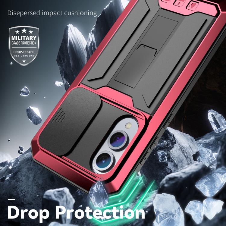 For Samsung Galaxy S25 Edge 5G R-JUST Sliding Camera Life Waterproof Holder Phone Case