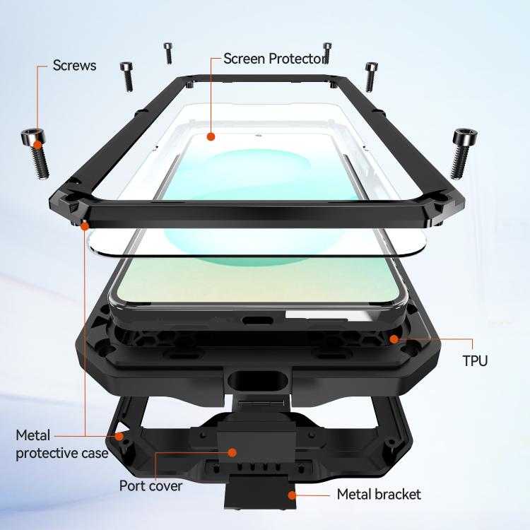 For Samsung Galaxy S26+ 5G R-JUST Sliding Camera Life Waterproof Holder Phone Case