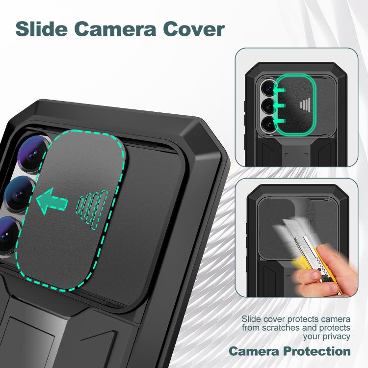 For Samsung Galaxy S26+ 5G R-JUST Sliding Camera Life Waterproof Holder Phone Case