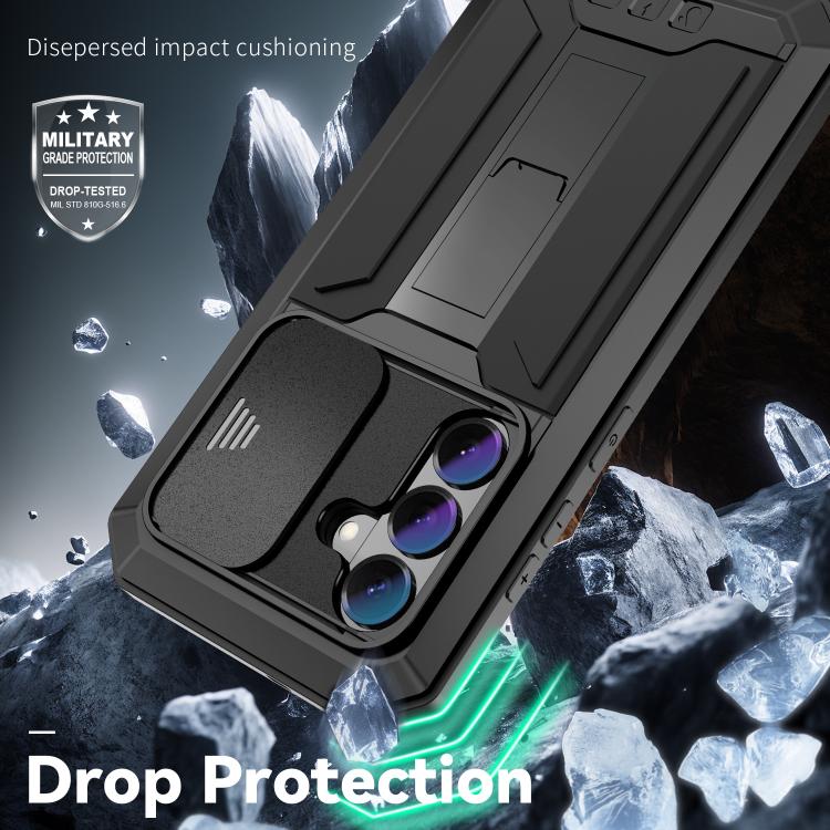 For Samsung Galaxy S26+ 5G R-JUST Sliding Camera Life Waterproof Holder Phone Case