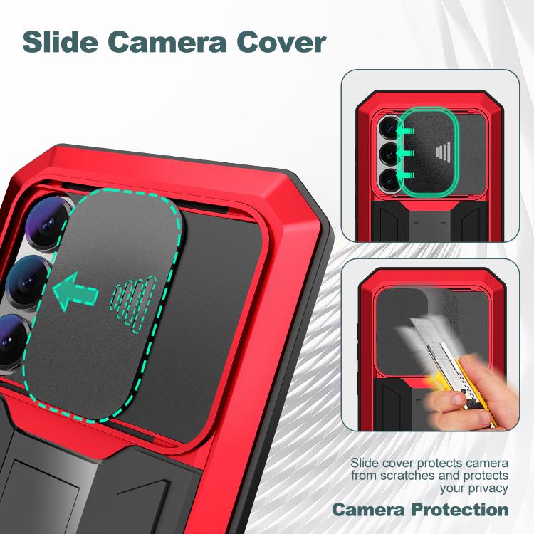 For Samsung Galaxy S26+ 5G R-JUST Sliding Camera Life Waterproof Holder Phone Case