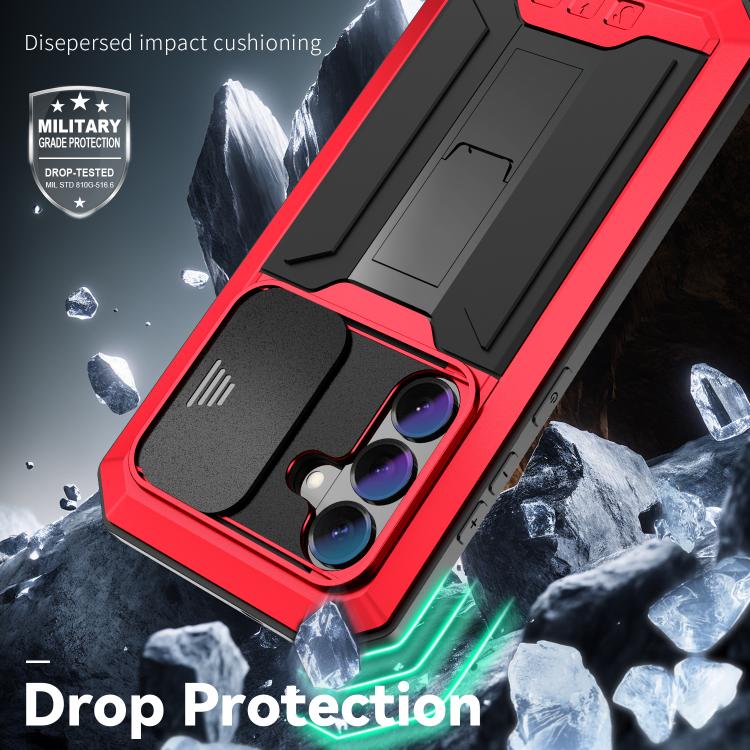 For Samsung Galaxy S26+ 5G R-JUST Sliding Camera Life Waterproof Holder Phone Case