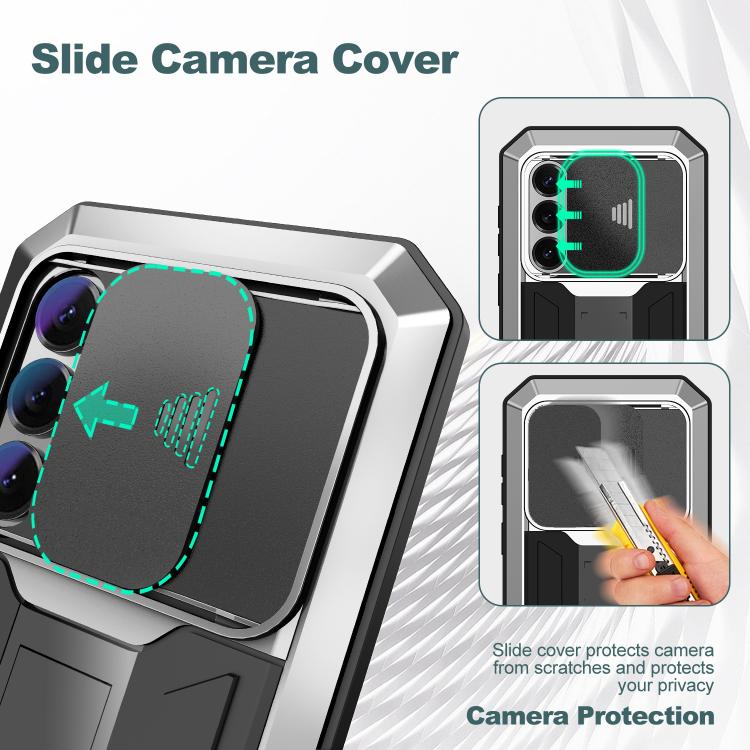For Samsung Galaxy S26+ 5G R-JUST Sliding Camera Life Waterproof Holder Phone Case
