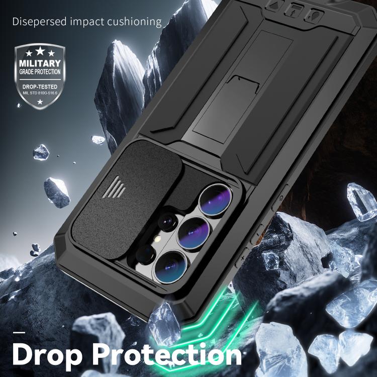 For Samsung Galaxy S26 Ultra 5G R-JUST Sliding Camera Life Waterproof Holder Phone Case