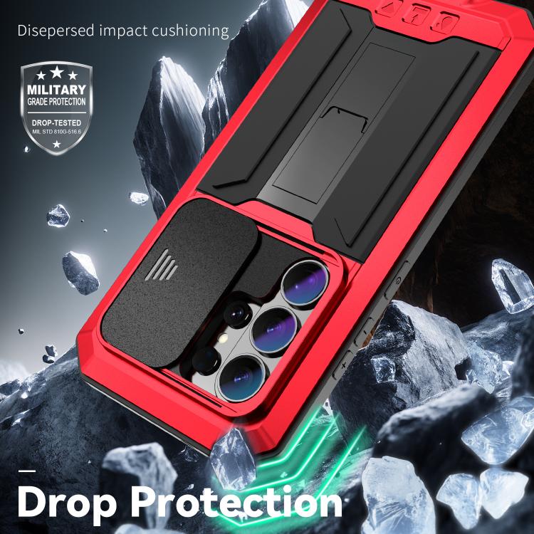 For Samsung Galaxy S26 Ultra 5G R-JUST Sliding Camera Life Waterproof Holder Phone Case