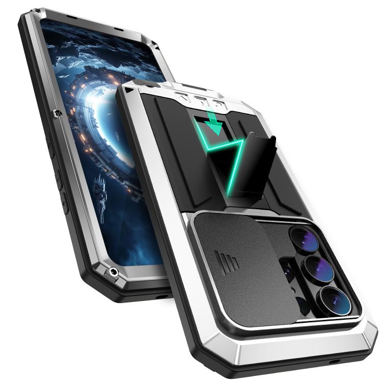 For Samsung Galaxy S26 Ultra 5G R-JUST Sliding Camera Life Waterproof Holder Phone Case