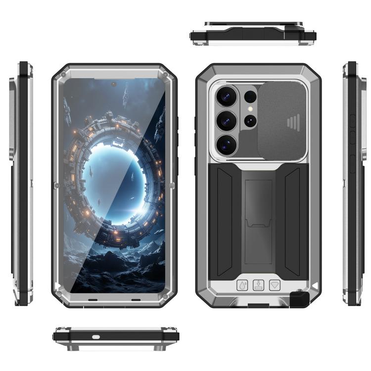 For Samsung Galaxy S26 Ultra 5G R-JUST Sliding Camera Life Waterproof Holder Phone Case