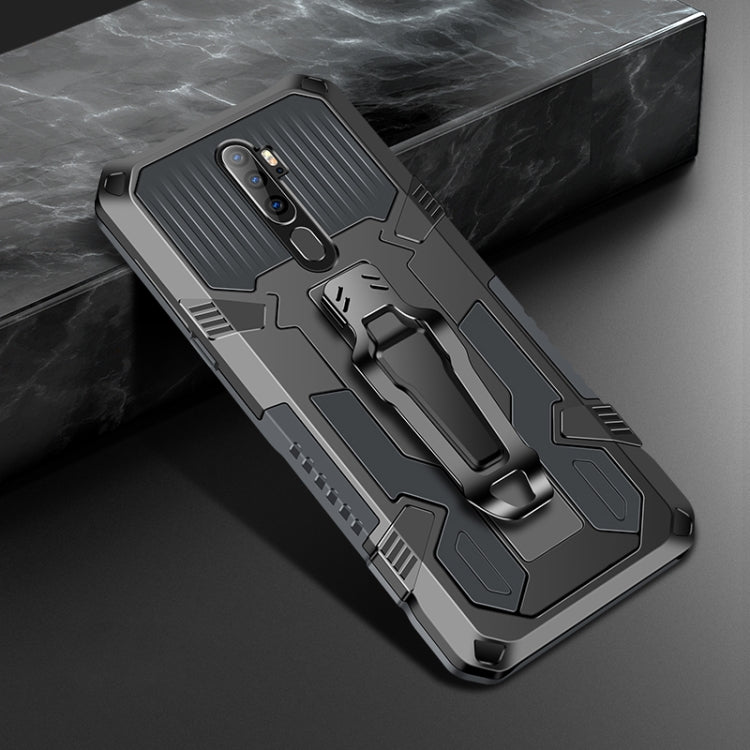 For OPPO A9 (2020) Machine Armor Warrior Shockproof PC + TPU Protective Case