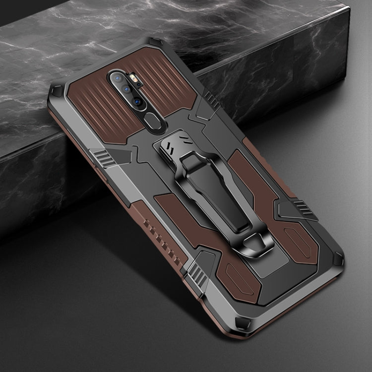 For OPPO A9 (2020) Machine Armor Warrior Shockproof PC + TPU Protective Case