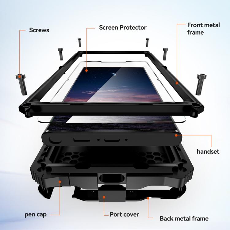 For Samsung Galaxy S25 Ultra 5G R-JUST Life Waterproof Dustproof Shockproof Holder Phone Case