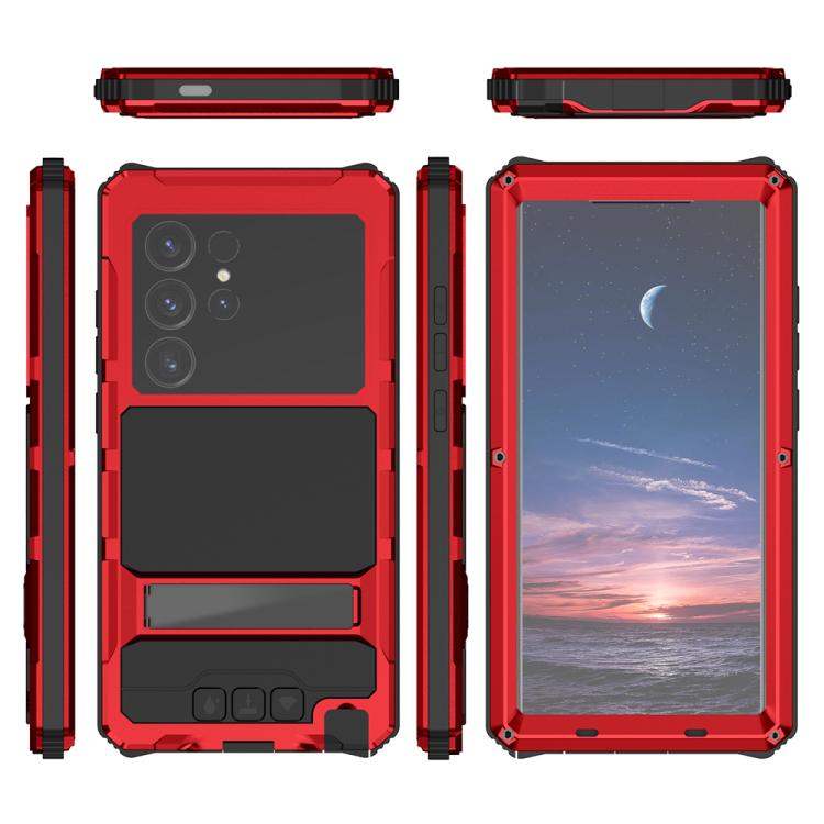 For Samsung Galaxy S25 Ultra 5G R-JUST Life Waterproof Dustproof Shockproof Holder Phone Case